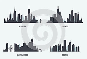 USA cities skylines set