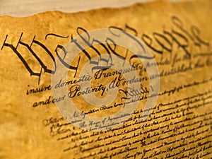 USA Constitution Parchment photo