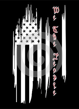 We The People, American flag, Second Amendment, constitution day design