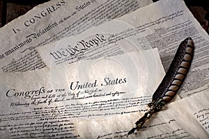 USA Declaration of Independence and Bill of Rights 2 photo