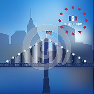 Usa design over lineal background vector