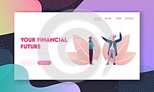 Usa Dollar Currency, Economics, Banking System Landing Page Template