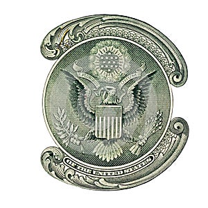 USA eagle on dollar bill