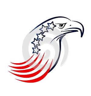 USA eagle pride stars and stripes vector symbol