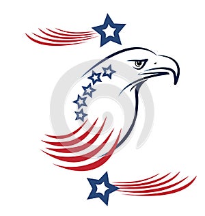 USA eagle pride stars and stripes vector symbol