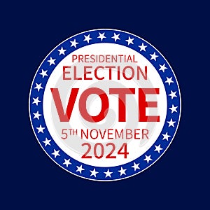 USA election 2024 vector background