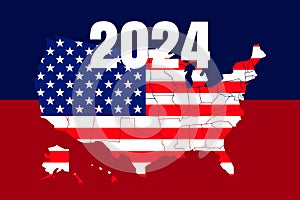 USA election 2024 vector background