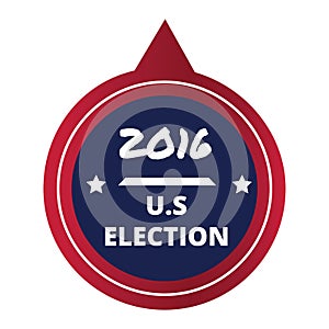 USA election label. Vector illustration decorative design