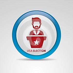 usa election label. Vector illustration decorative design