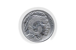 USA five cents Buffalo Indian Head nickel coin