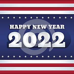 USA flag 2022 Happy New Year