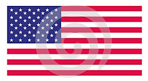 USA flag. United State of America flag in large size high resolution red and blue color vector illustrations