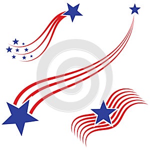 Usa flag, american flag elements vector illustration