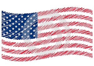 USA flag art