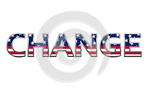 USA flag change concept