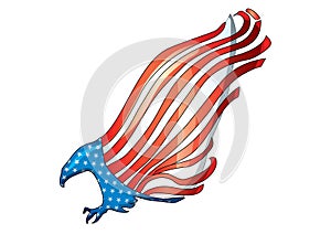 USA flag eagle vector ai for 4th July