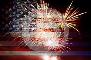 Stati Uniti d'America bandiera fuochi d'artificio 