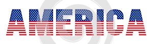 USA flag flat style America alphabet letter font design set. alphabet typography American Flag style.
