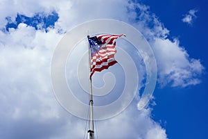 USA Flag Flies at Fort McHenry