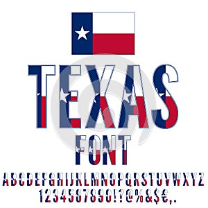 USA flag font