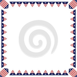 USA Flag with frame design