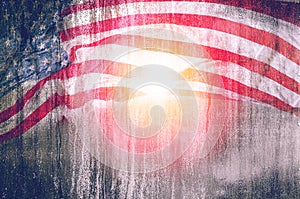 USA flag grunge background,for 4th july,memorial day or veterans