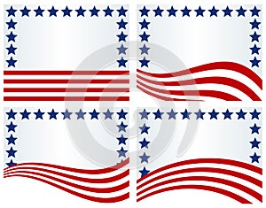 USA Flag inspired backgrounds