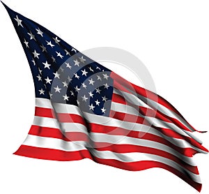 USA flag  isolated American Flag - Old Glory flag