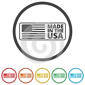 USA flag - Made in America, 6 Colors Included