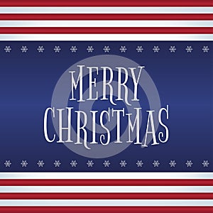 USA flag Merry Christmas