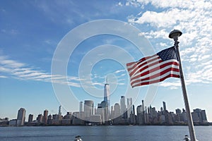 USA flag in NYC. American Memorial, Veteran's, 4th of July, Independence, Labor, Patriots, President Day. New York