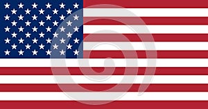 USA flag in official colors and with aspect ratio of 10:19