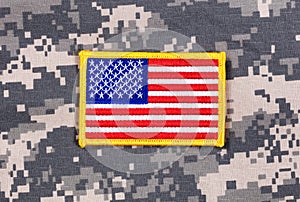 USA Flag patch with battle dress uniform