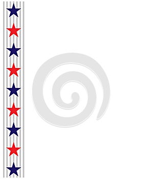 USA flag stars symbols border design element.