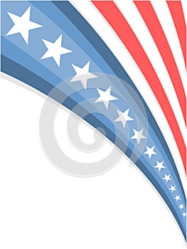 USA flag symbols patriotic corner frame