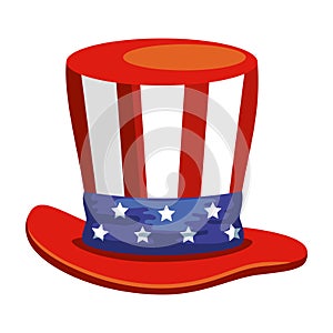 usa flag in tophat