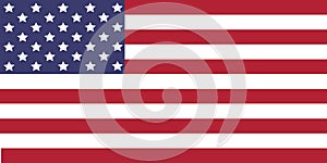 USA Flag. Vector image of USA flag. The Star-Spangled Banner.