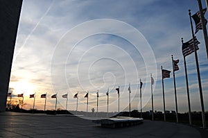 USA flag at Washington Monument