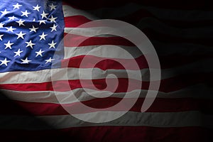 USA flag wave background, American National Holiday, Memorial and Independence day, July 4th