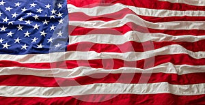 USA flag wave background, American National Holiday, Memorial and Independence day, July 4th