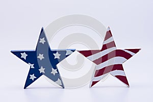 USA flag wood stars