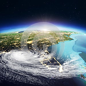 USA - Florida cyclone. 3d rendering