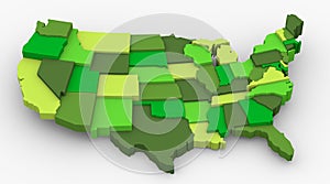 USA green map image.