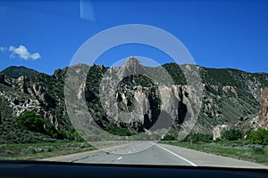 USA. Grey mountains Utah.