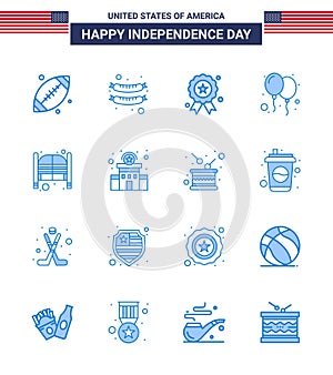 Spojené státy americké šťastný nezávislost sada skládající se z 16 jednoduchý z společenská místnost oslava oslavovat 