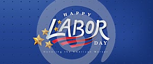 USA happy Labor day advertising banner