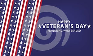 Usa happy veterans day background