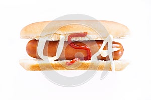USA Hot Dog isolated on white