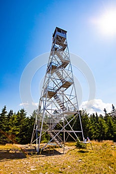 USA Hunter Mountain National Park Scenic view of Fire Tower hiking destination