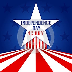 USA Independence Day 4th of July American Banner Design for Vector illustration with stars